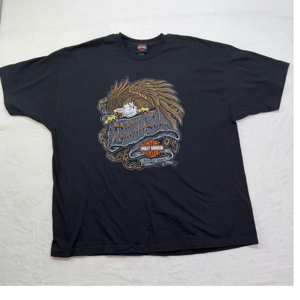 Harley Davidson Mens Black Eagle Javelina Borne Texas Graphic T Shirt 3XL